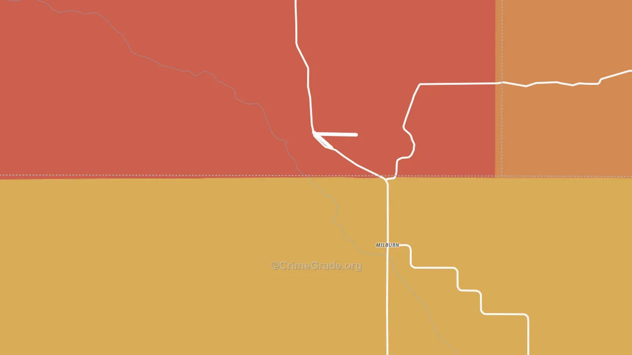 Milburn, NE Map of Assault Rates