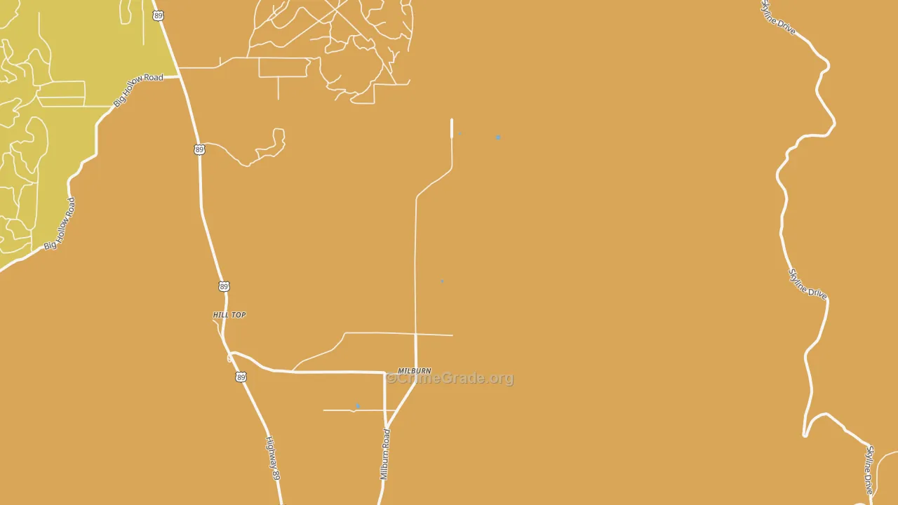 Milburn, UT Map of Assault Rates