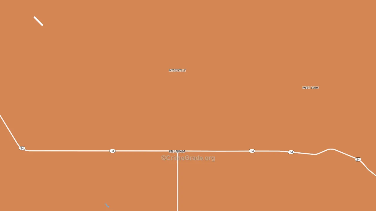 Milesville, SD Map of Assault Rates