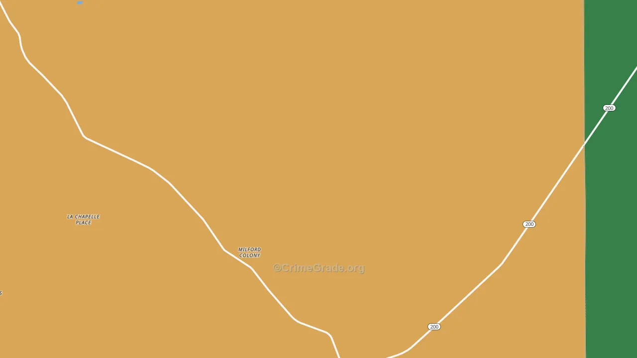 Milford Colony, MT Map of Assault Rates