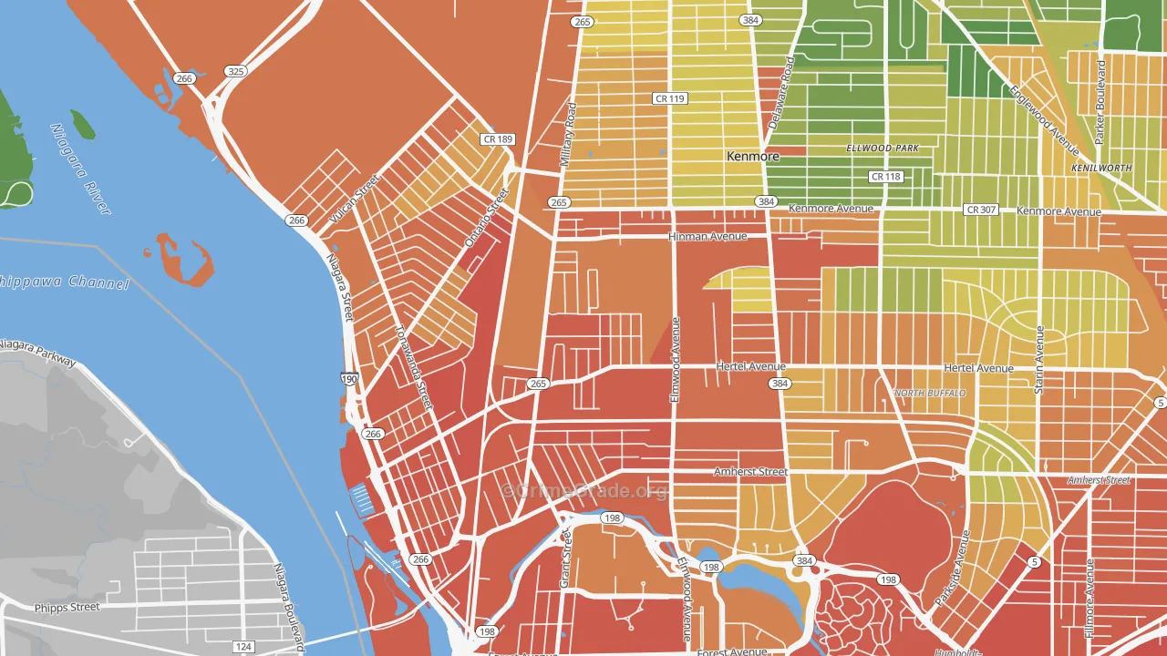 Military, Buffalo, NY Map of Assault Rates