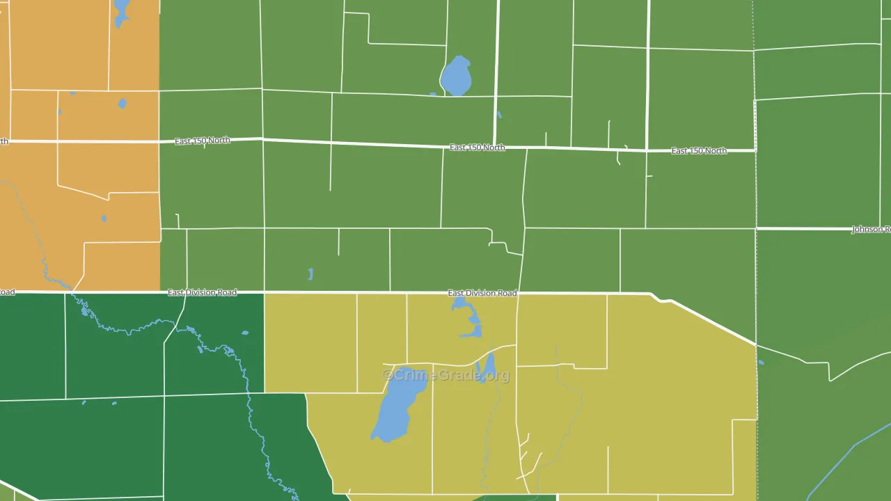 Mill Creek, IN Map of Assault Rates