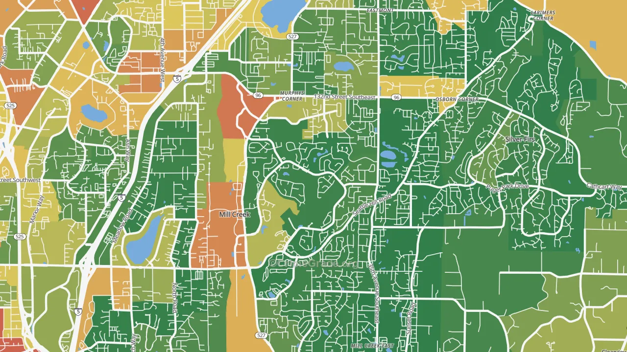 Mill Creek, WA Map of Assault Rates