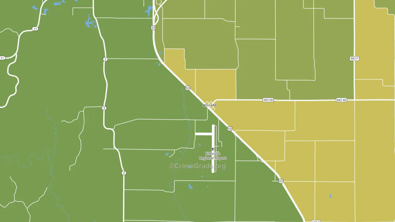 Millard, MO Map of Assault Rates