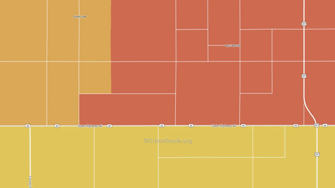 Millarton, ND Map of Assault Rates