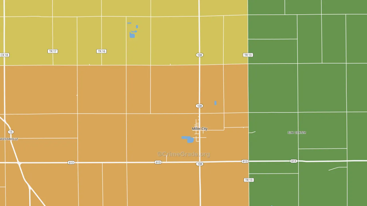 Miller City, OH Map of Assault Rates