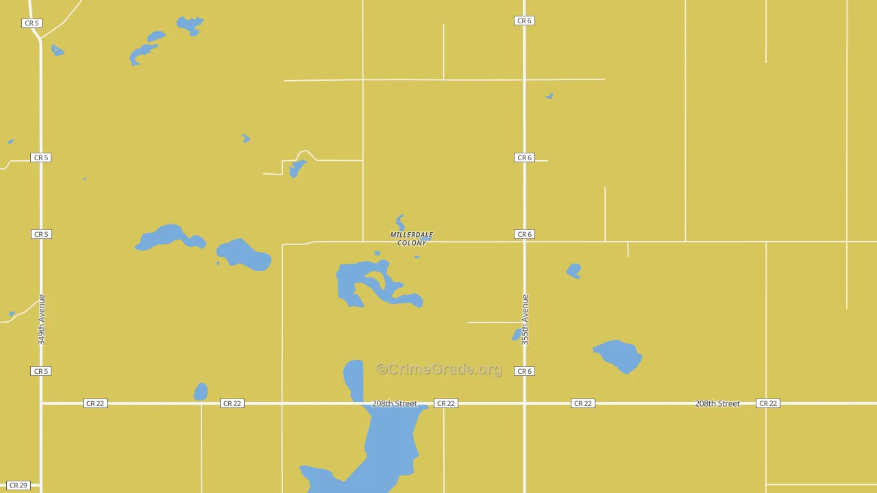 Miller Dale Colony, SD Map of Assault Rates