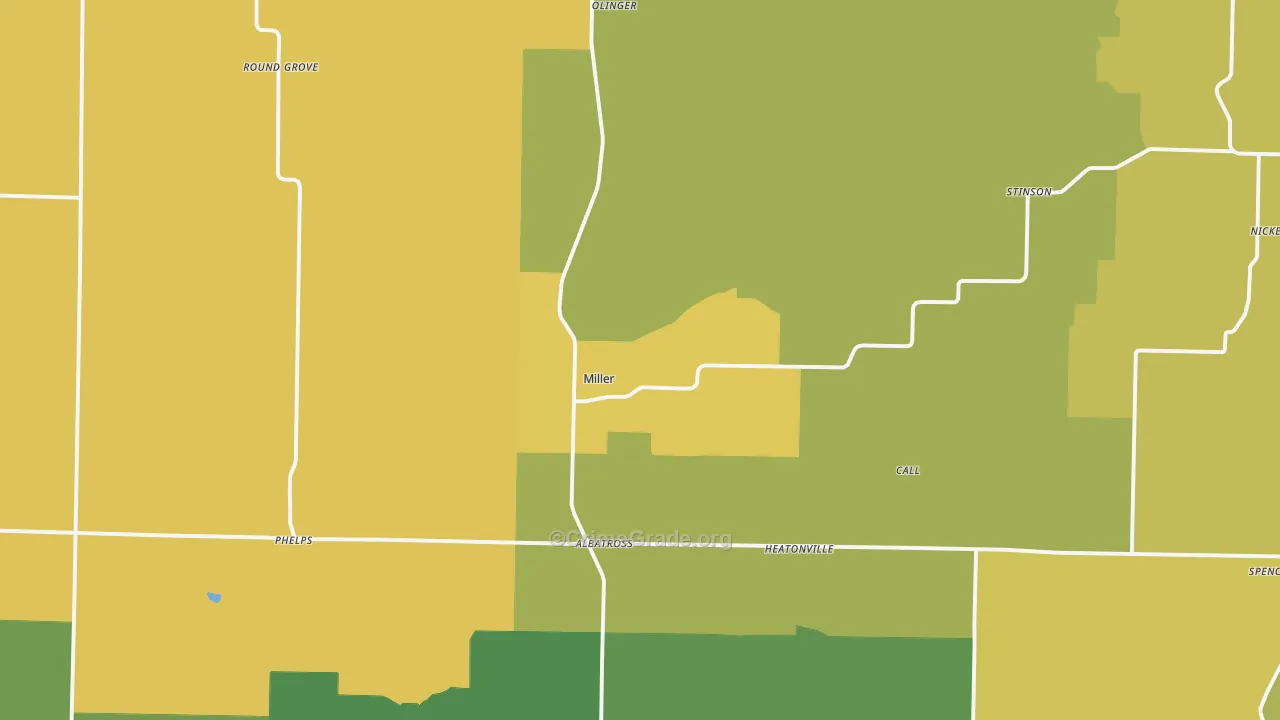 Miller, MO Map of Assault Rates