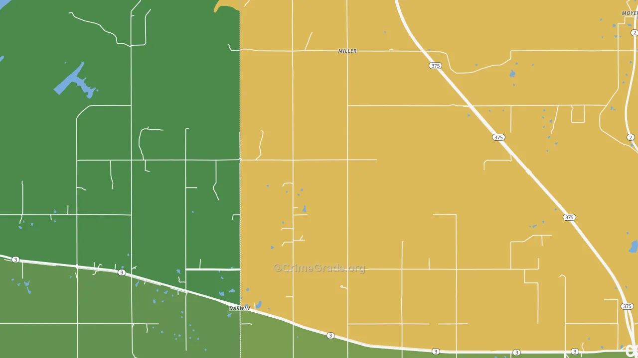 Miller, OK Map of Assault Rates