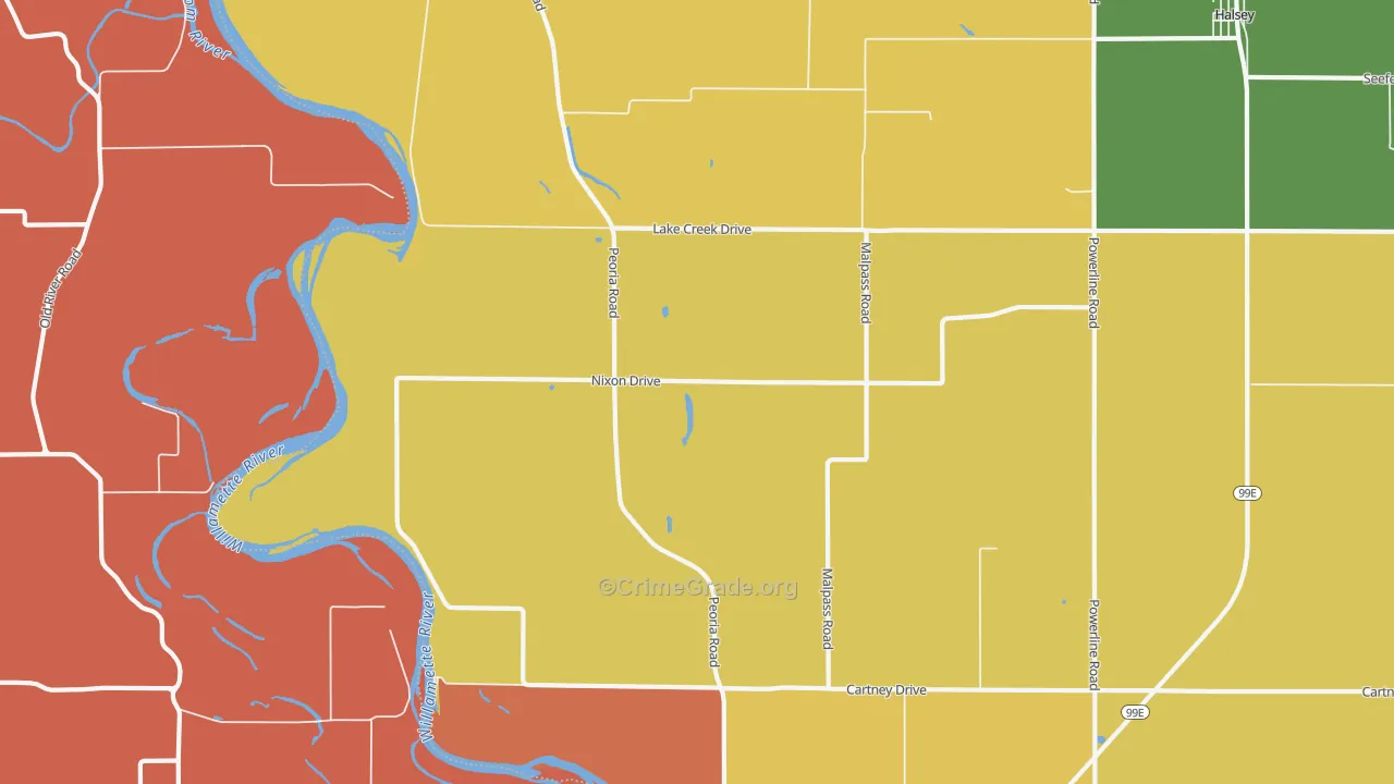 Miller, OR Map of Assault Rates