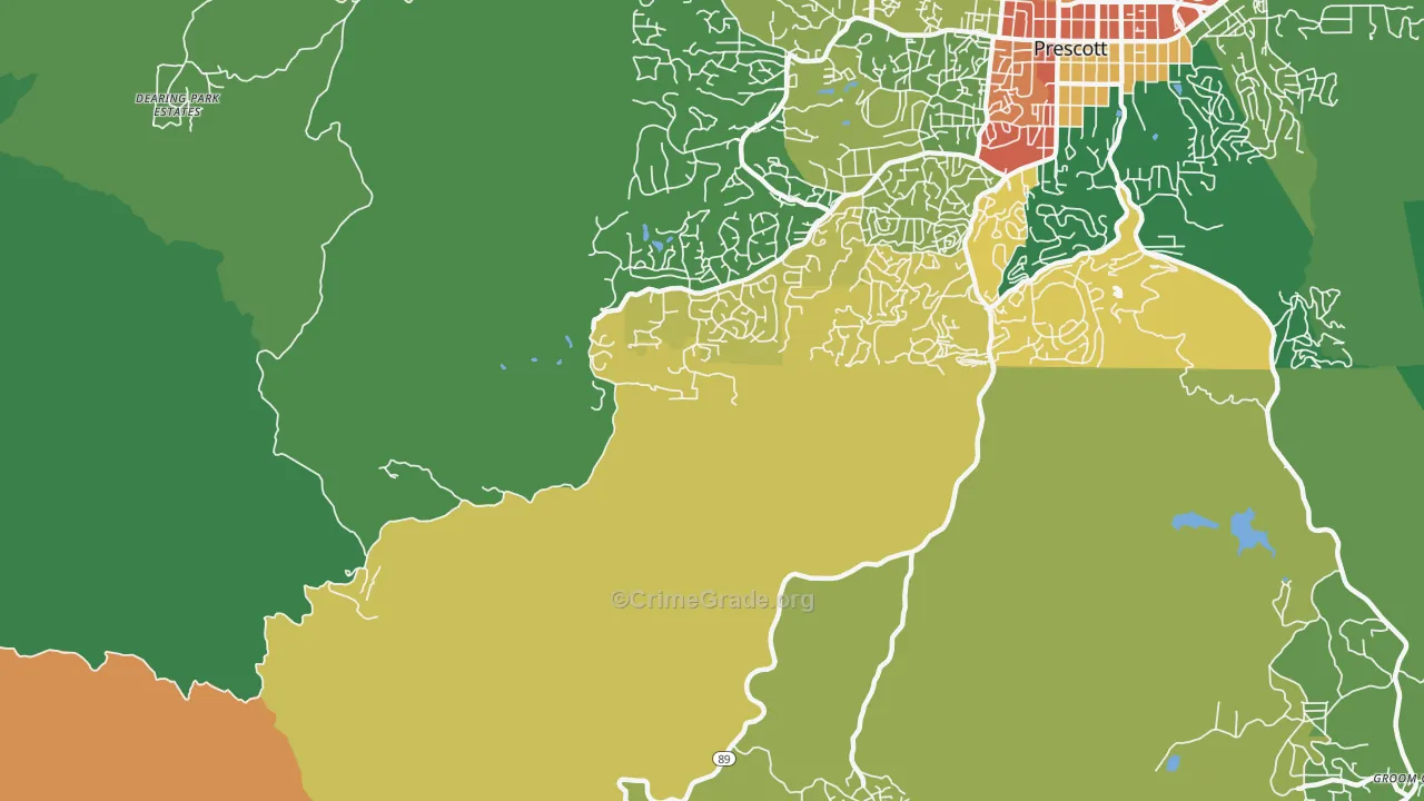 Miller Valley, AZ Map of Assault Rates