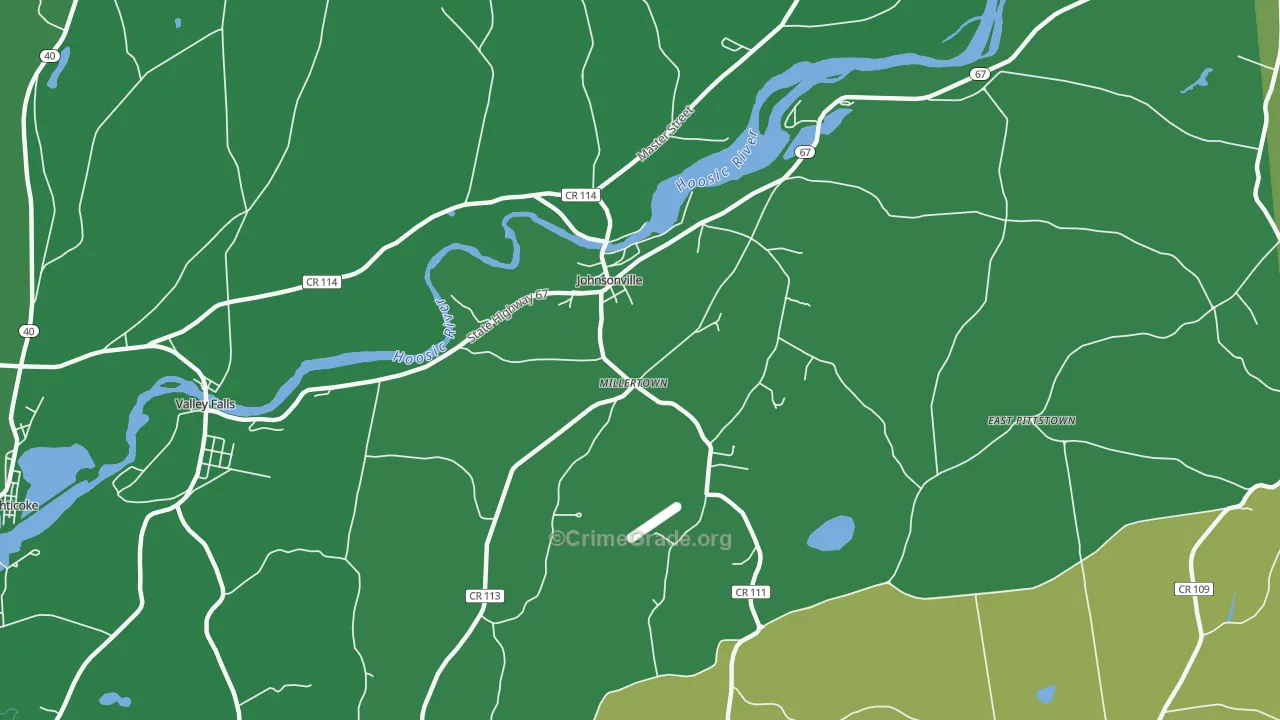 Millertown, NY Map of Assault Rates