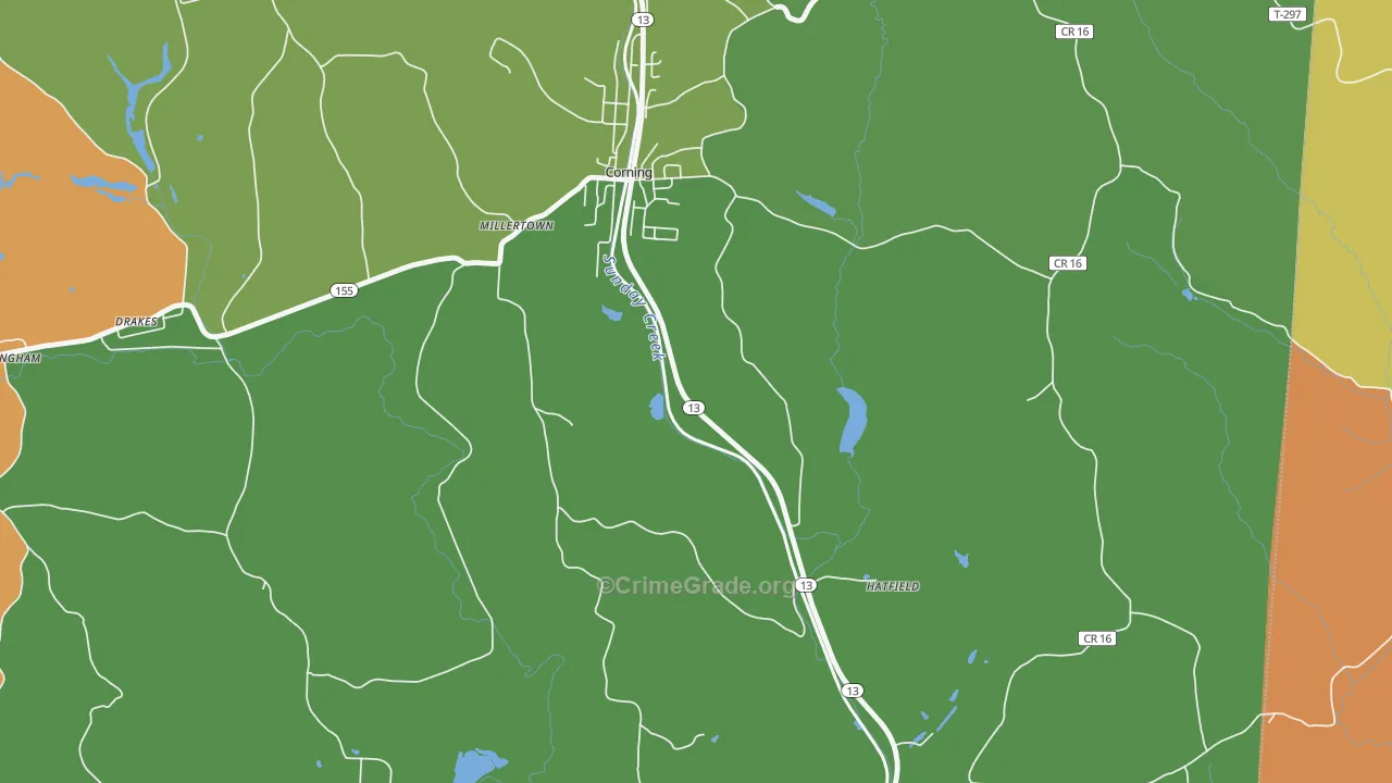 Millertown, OH Map of Assault Rates