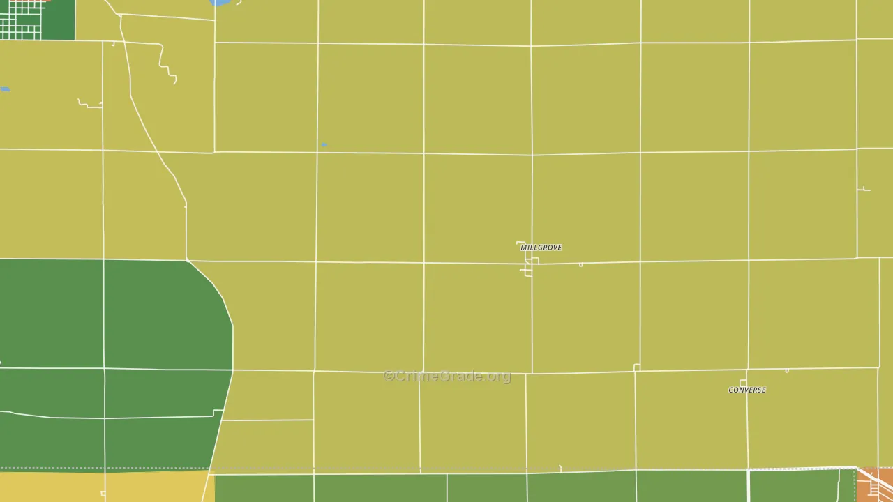 Millgrove, IN Map of Assault Rates
