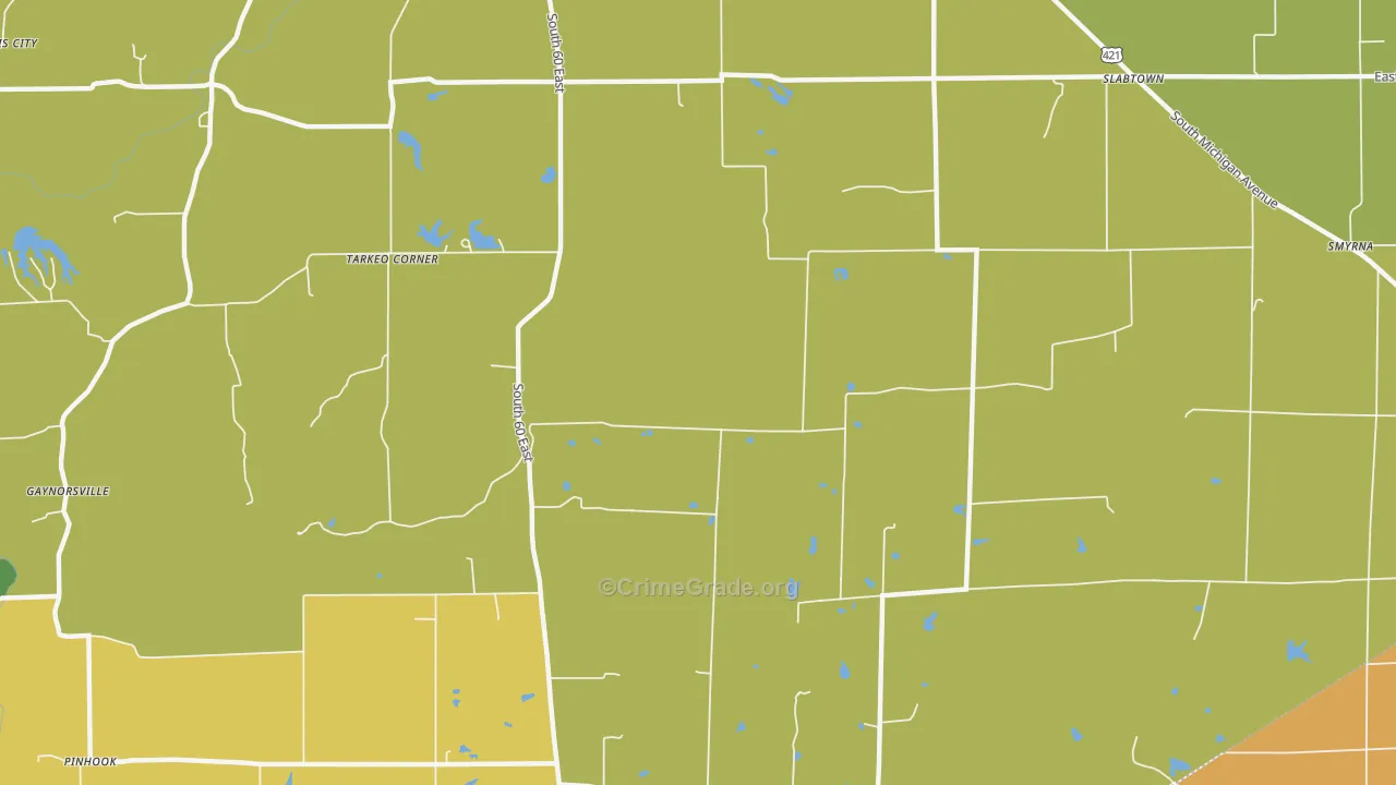 Millhousen, IN Map of Assault Rates
