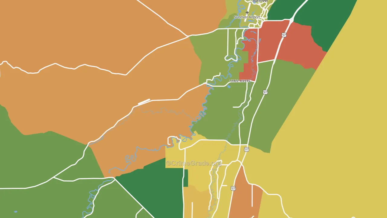 Millican, OR Map of Assault Rates