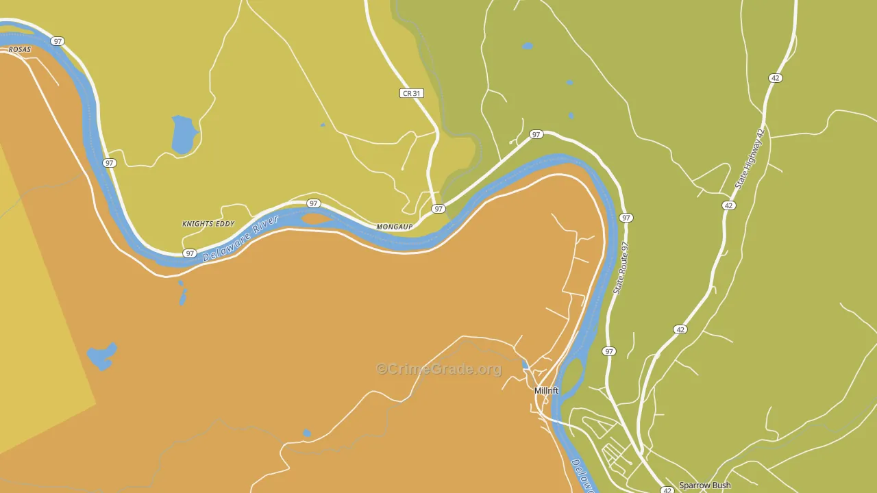 Millrift, PA Map of Assault Rates