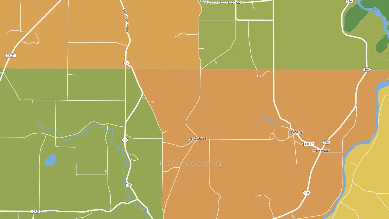 Mills Mills, NY Map of Assault Rates
