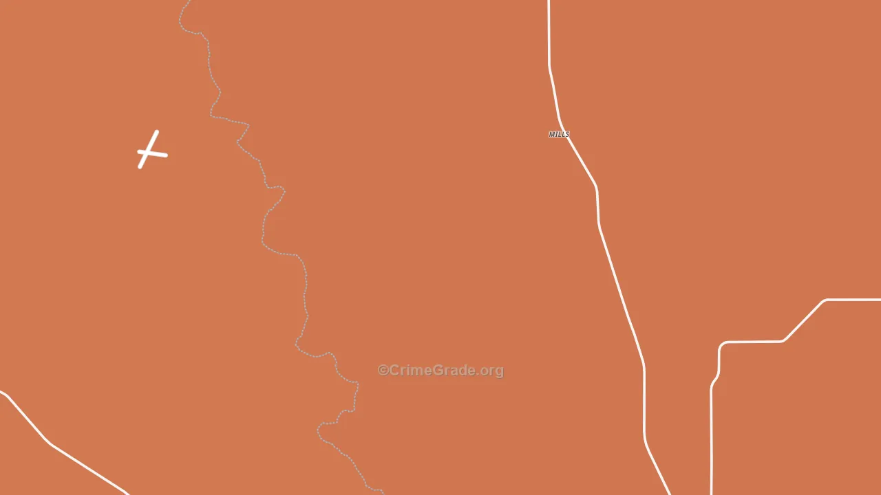 Mills, NM Map of Assault Rates
