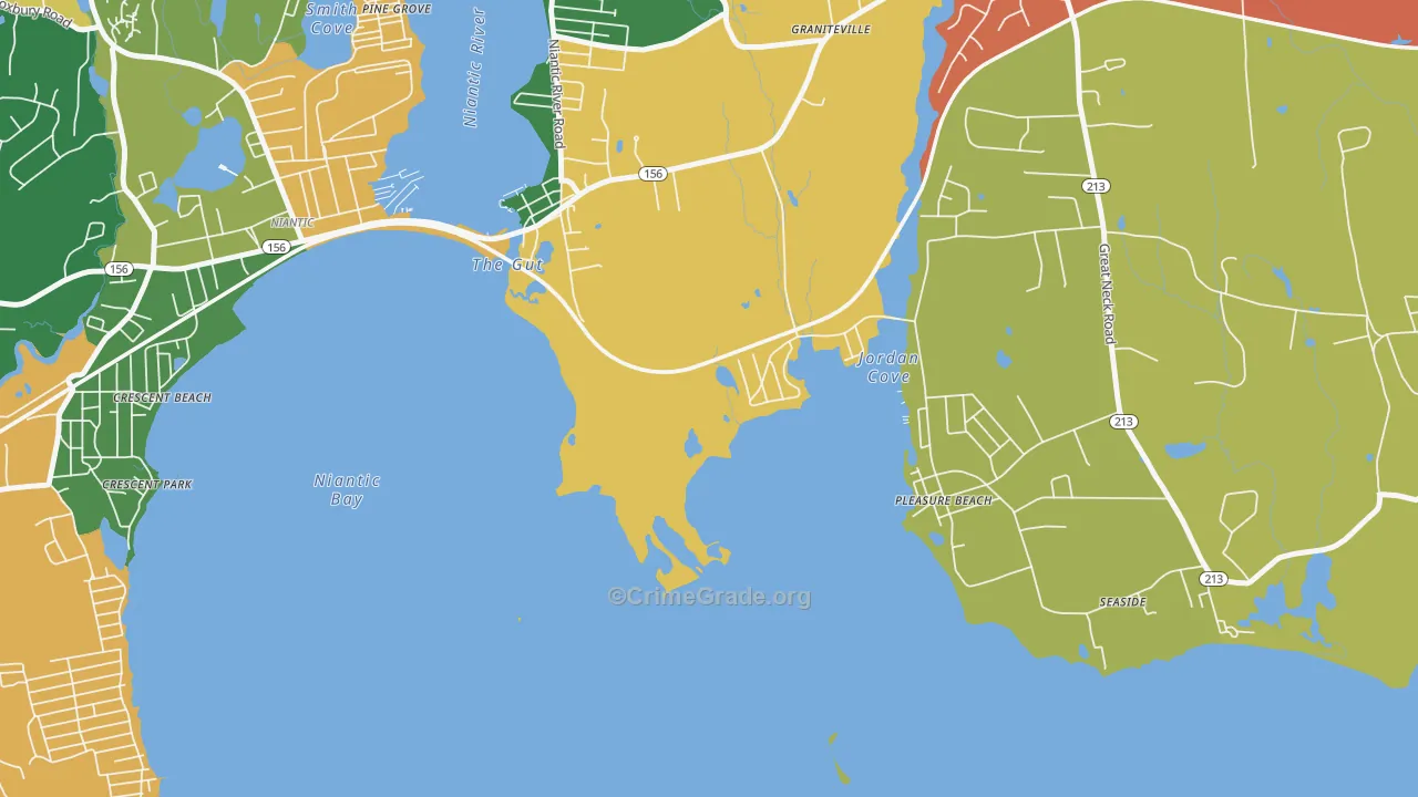 Millstone, CT Map of Assault Rates