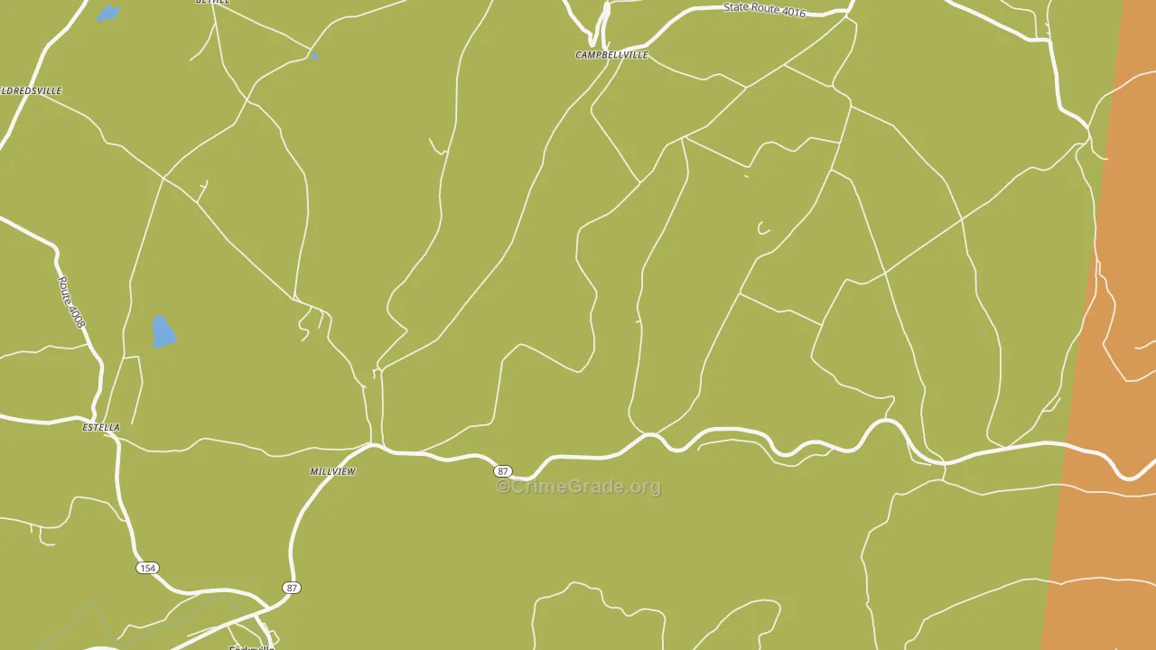 Millview, PA Map of Assault Rates