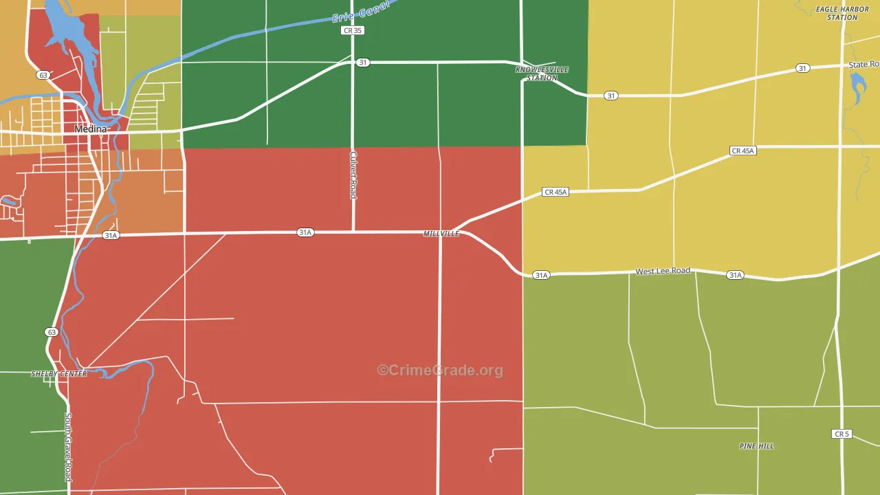 Millville, NY Map of Assault Rates