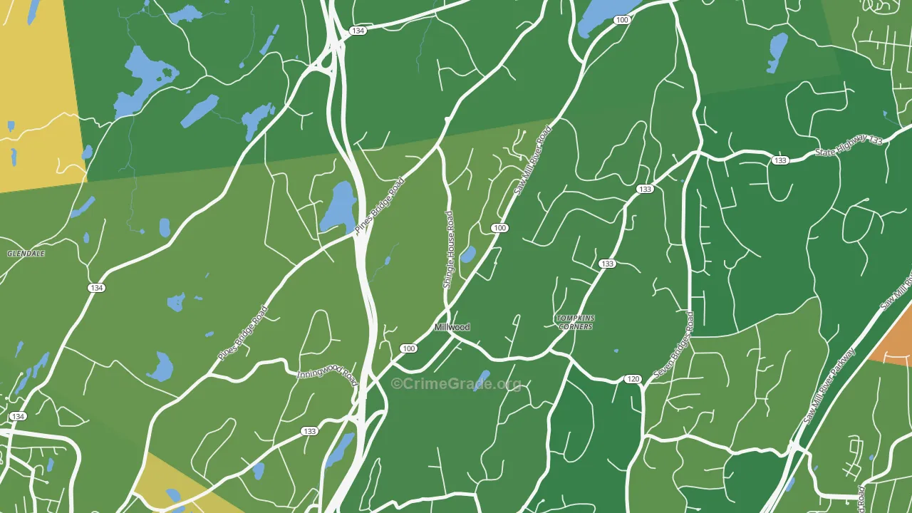 Millwood, NY Map of Assault Rates