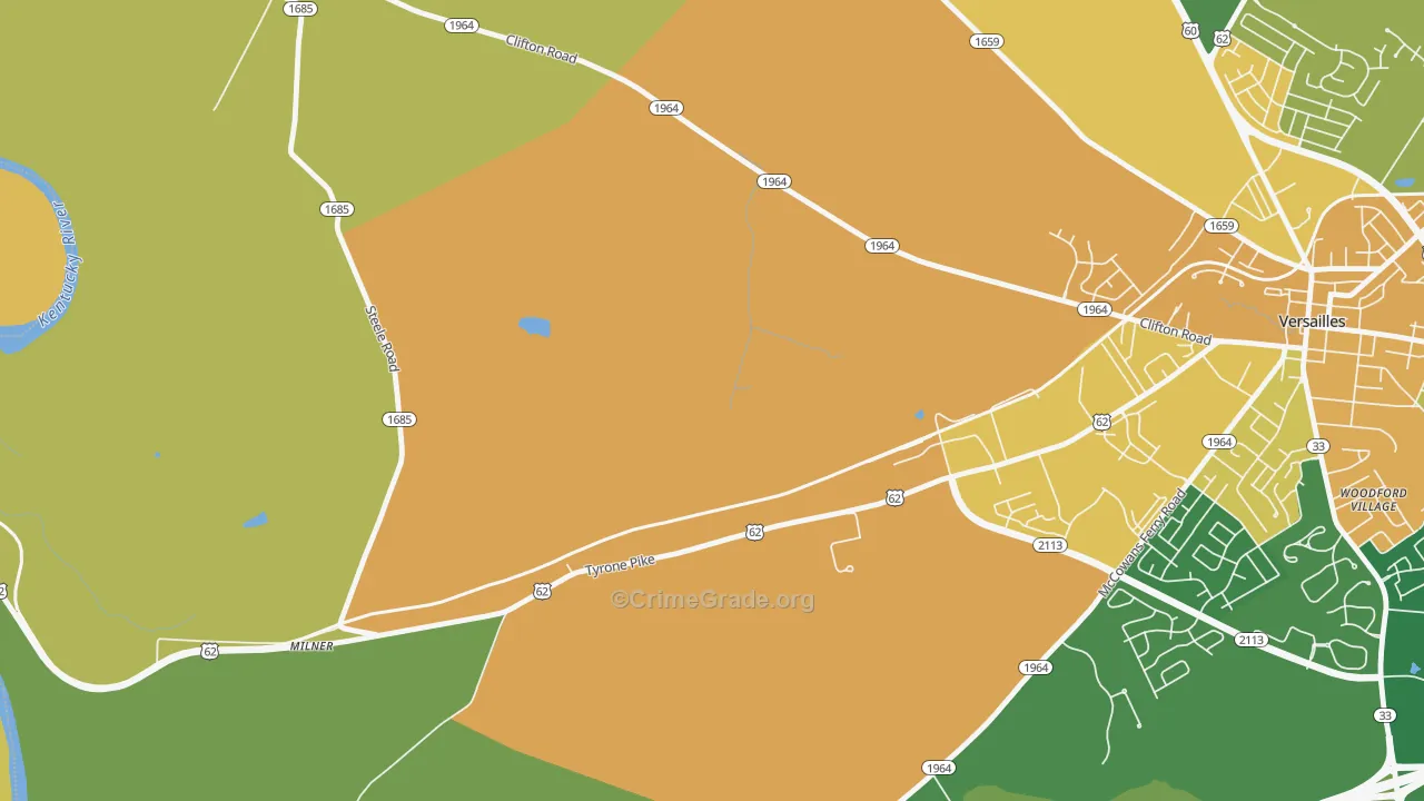 Milner, KY Map of Assault Rates