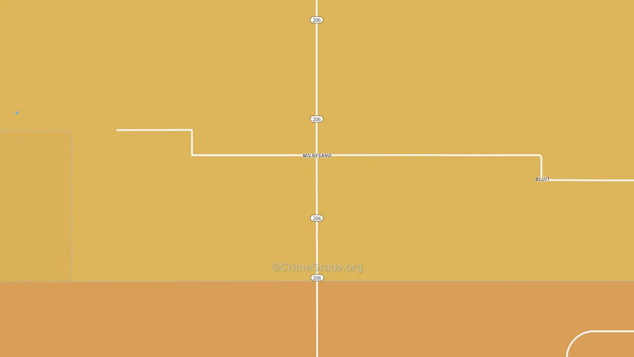 Milnesand, NM Map of Assault Rates
