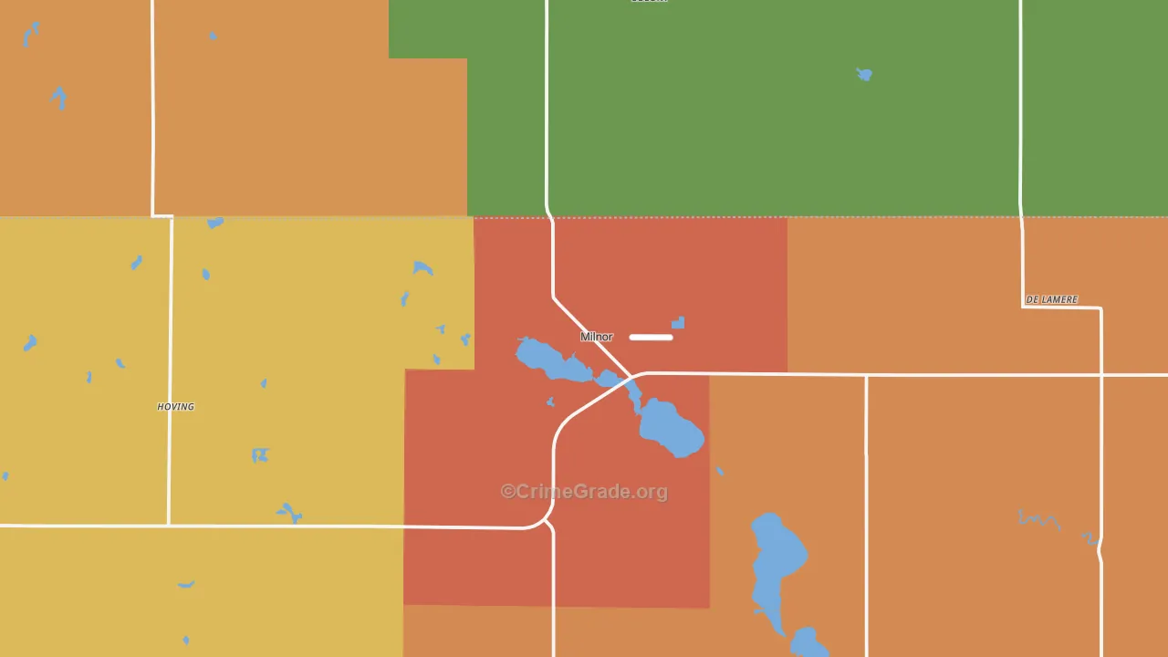 Milnor, ND Map of Assault Rates