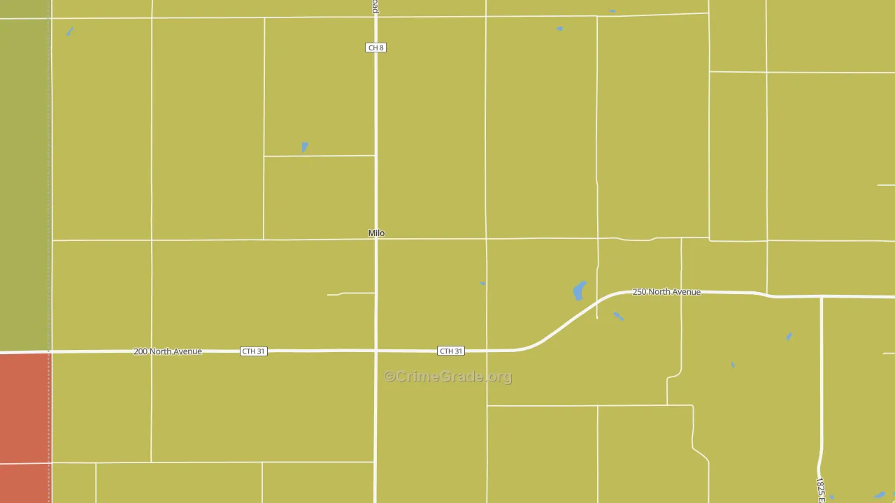 Milo, IL Map of Assault Rates