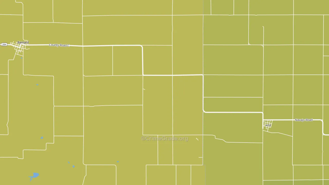 Milo, KS Map of Assault Rates