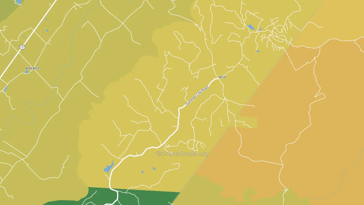 Milo, TN Map of Assault Rates