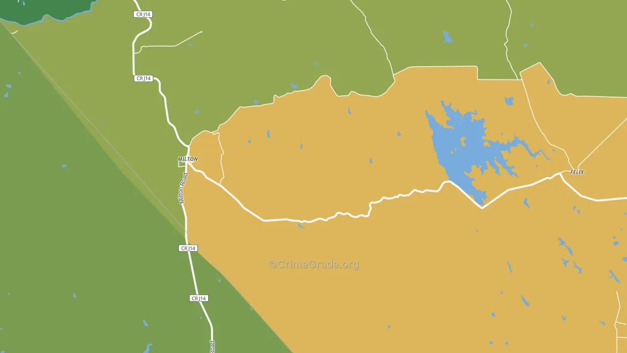 Milton, CA Map of Assault Rates