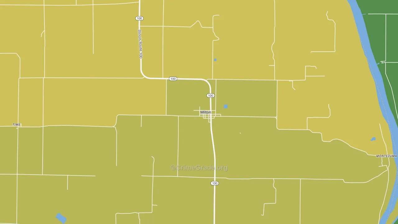 Milton, IL Map of Assault Rates