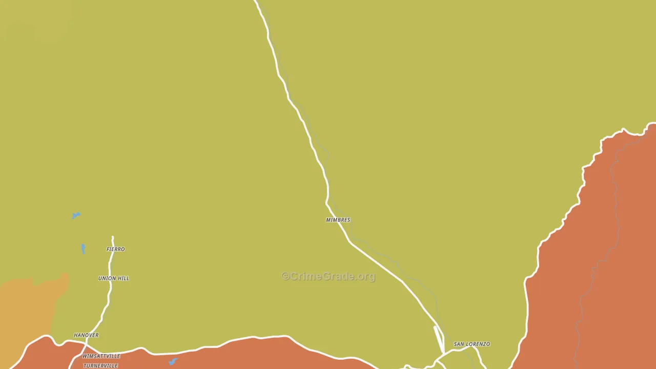 Mimbres, NM Map of Assault Rates