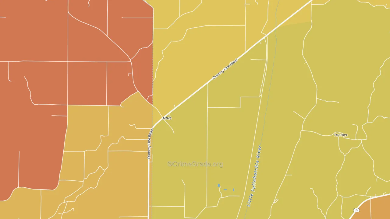 Mimms, MS Map of Assault Rates