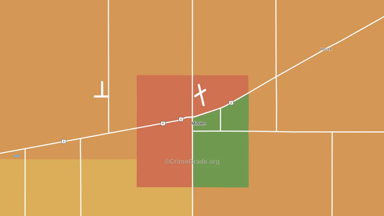 Minden, NE Map of Assault Rates