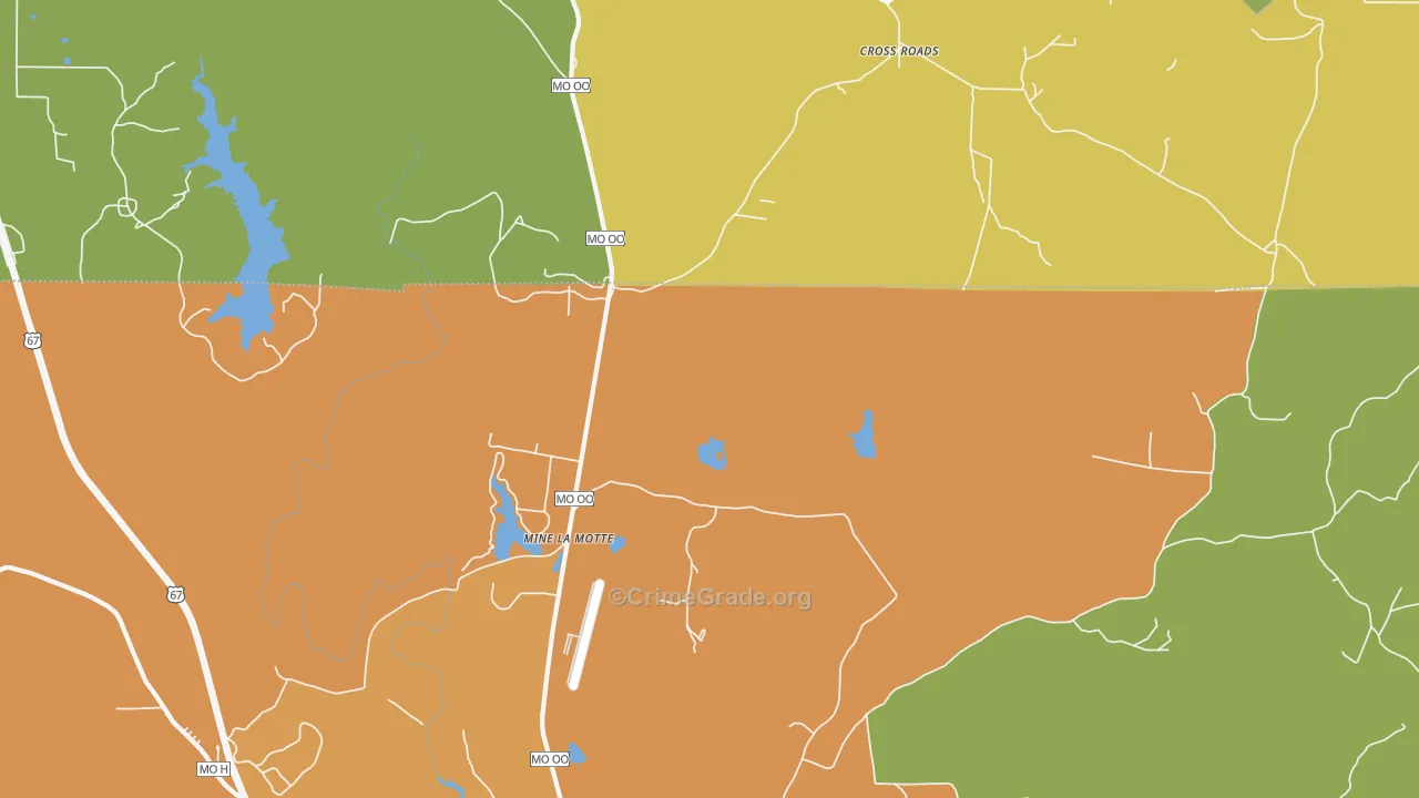 Mine La Motte, MO Map of Assault Rates