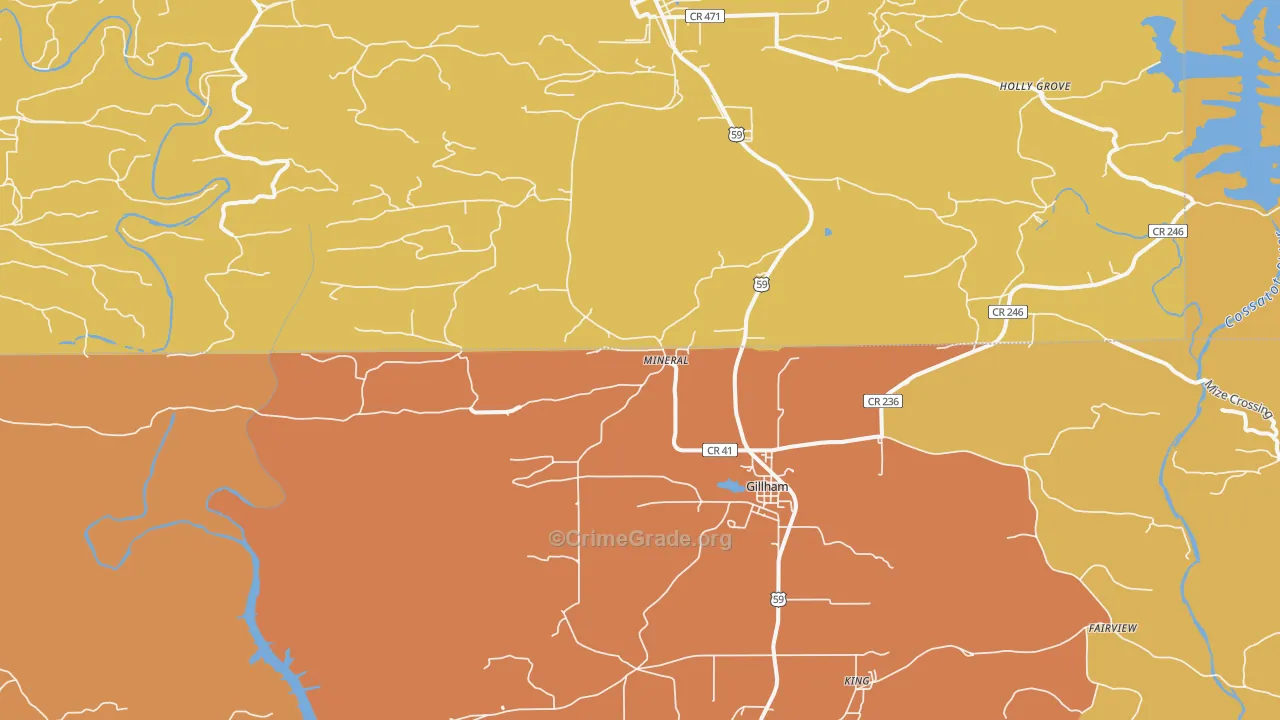 Mineral, AR Map of Assault Rates