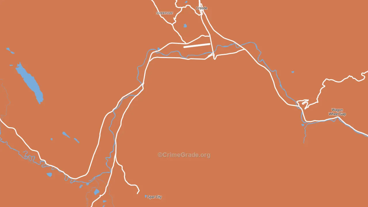 Mineral County, CO Map of Assault Rates