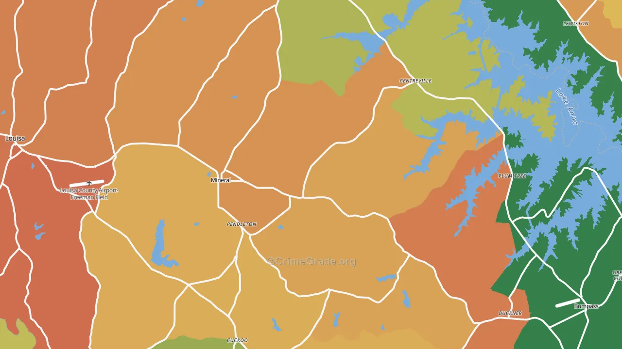 Mineral, VA Map of Assault Rates