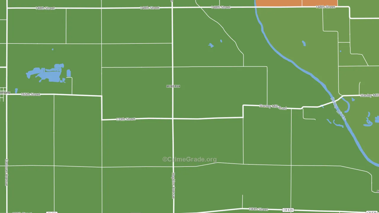 Minerva, IA Map of Assault Rates