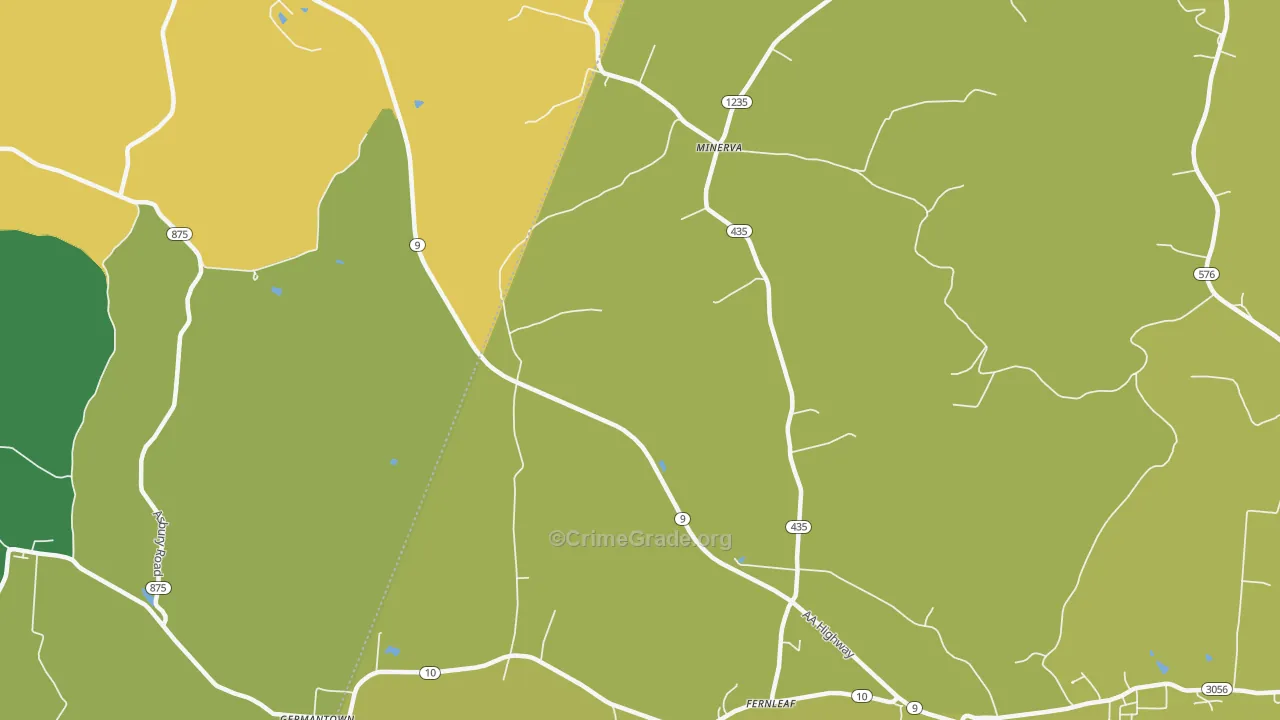 Minerva, KY Map of Assault Rates