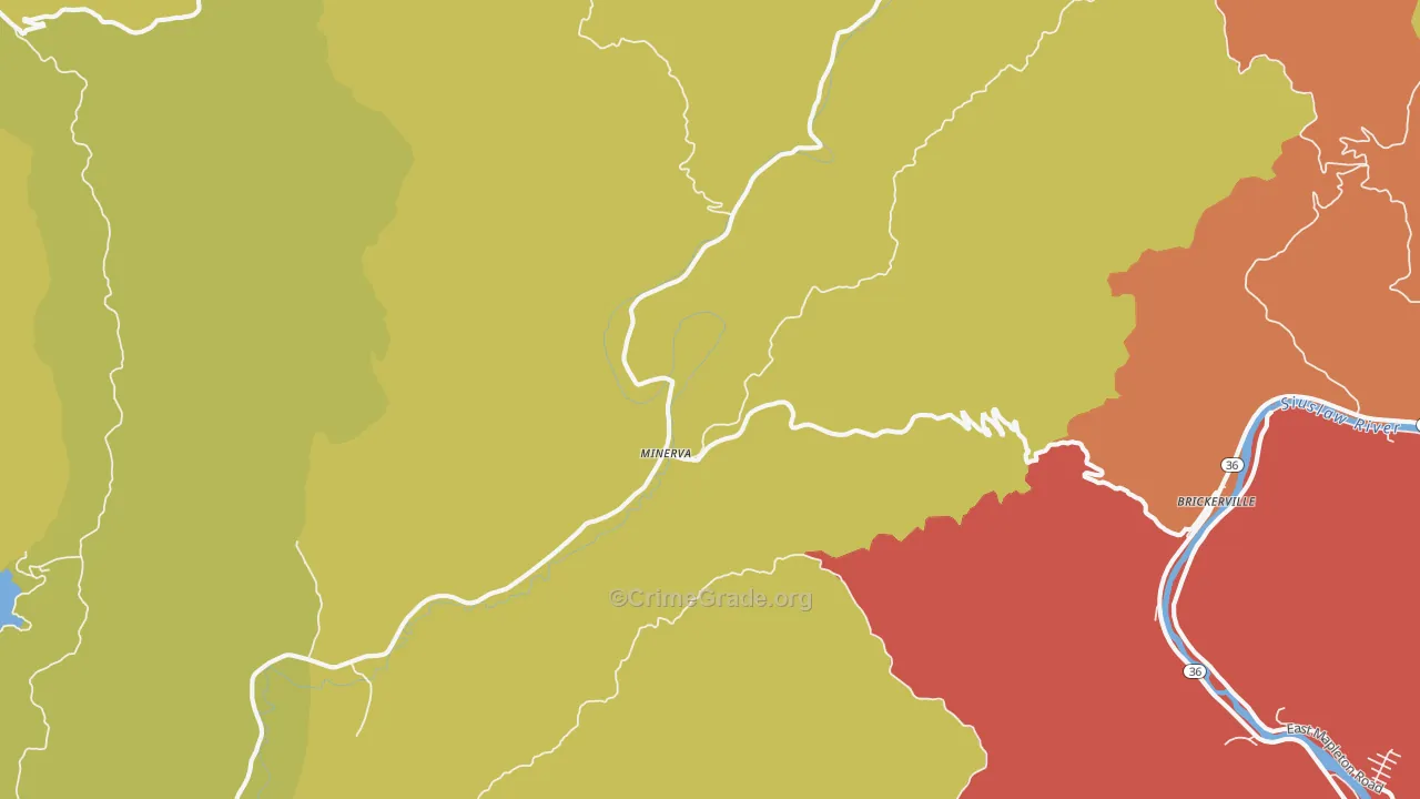 Minerva, OR Map of Assault Rates
