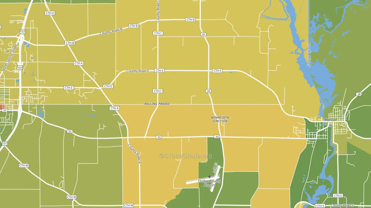 Minnesota Junction, WI Map of Assault Rates