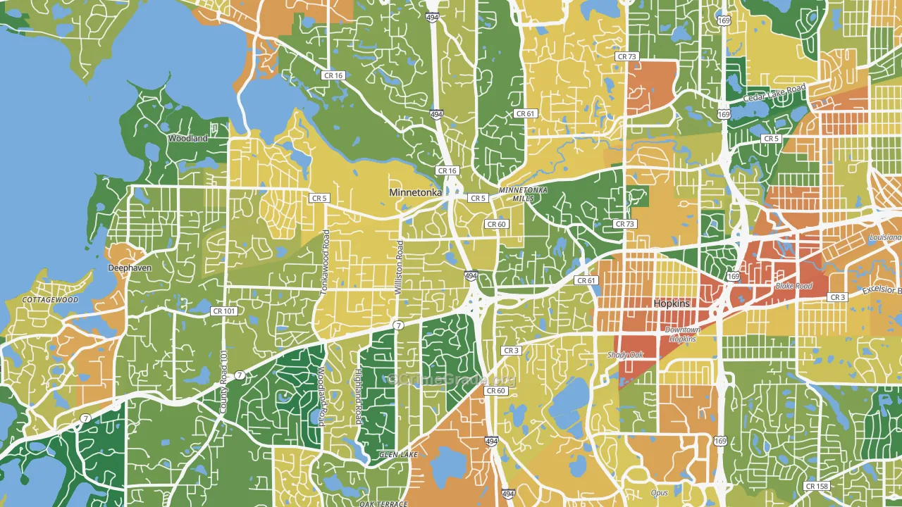 Minnetonka, MN Map of Assault Rates