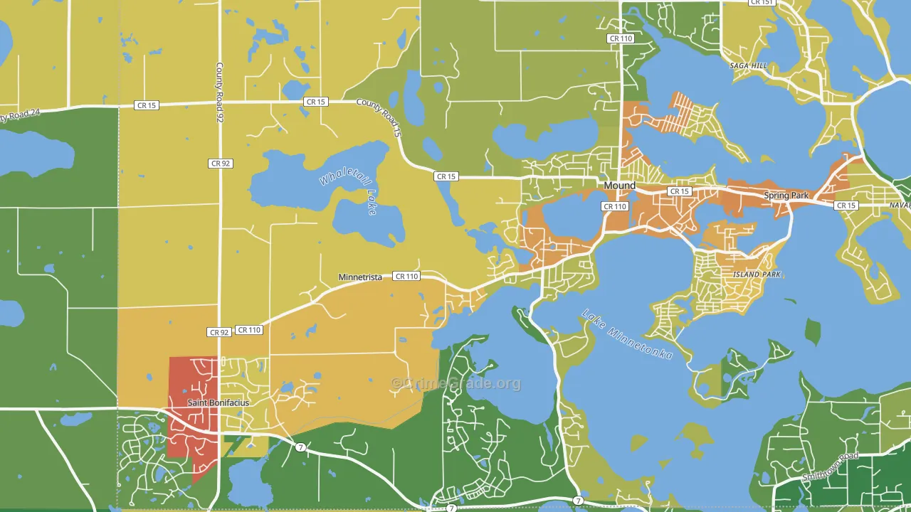 Minnetrista, MN Map of Assault Rates