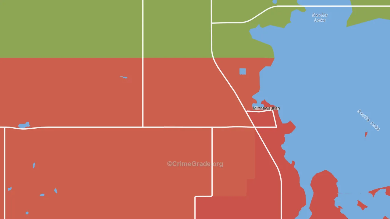 Minnewaukan, ND Map of Assault Rates