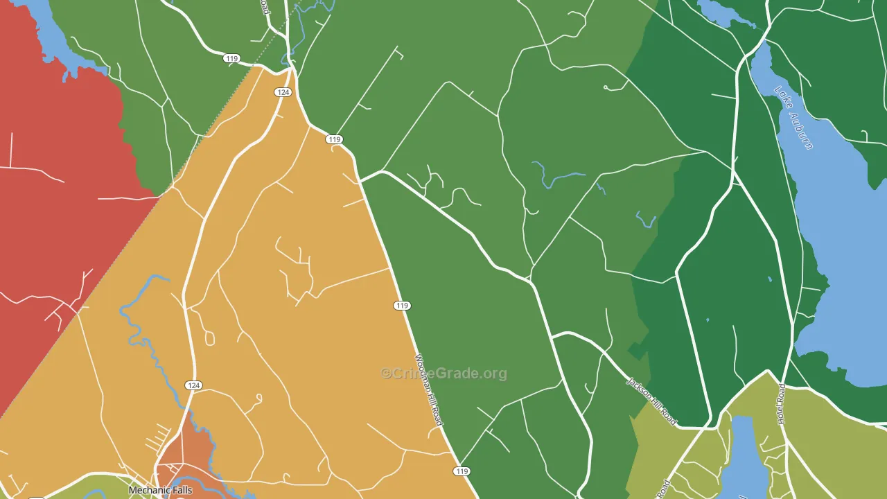 Minot, ME Map of Assault Rates